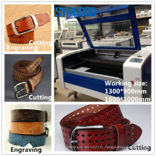 Machine de découpe et de gravure en cuir Laser Syngood 1300 * 900mm 1600 * 1000mm pour ceinture de cuir naturer